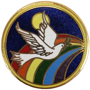 70's/80's Rainbow Dove Pin Outlet 100% Original