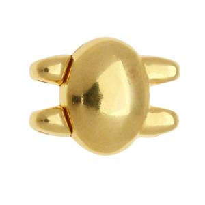 Cymbal Magnetic Clasps for SuperDuo Beads, Kypri, Oval 13x10mm, 24K Gold Plated (1 Set) (1 Set) Clearance Online Online