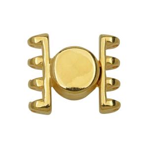 Cymbal Magnetic Clasps for SuperDuo Beads, Anteni, Round 15.5x17.5mm,  24k Gold Plated (1 Set) Official Site Sale Online