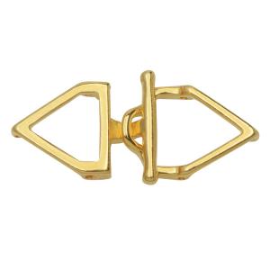 Cymbal Toggle Clasps for 11/0 Delica & Round Beads, Samaria, Triangle 17x36.5mm, 24k Gold Plated (1 Set) Buy Cheap Cheapest Pice