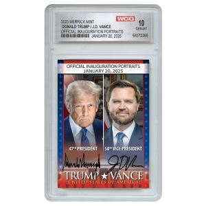 Trump/Vance Official Portraits Trading Card (Graded Gem Mint 10) Cheap Pice