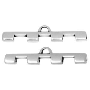 Cymbal Bead Endings fit Tila Beads, Soros IV, 7.5mm Antiqued Silver (2 Pieces) The Cheapest