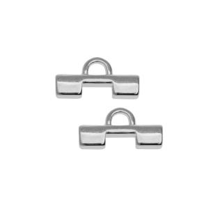 Cymbal Bead Endings fit Tila Beads, Soros II, 7.5mm Antiqued Silver (2 Pieces) Outlet Low Shipping Fee