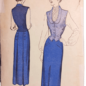 50s Vintage Pattern For A Long Skirt And Fitted Vest By Advance Free Shipping Discounts
