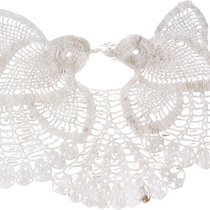 50s Vintage Thread Crochet Love Birds Kissing Doily With Paypal Online