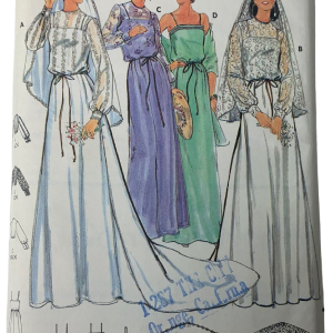 Vintage 70s 6514 Pattern Misses 8-16 Bridal Gown Veil Cut by Butterick Big Sale Cheap Online