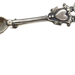 50s Vintage Sterling Silver Heart Spoon Brooch Outlet For You