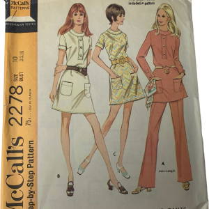 Vintage 70s 2278 Pattern Juniors Misses 5-16 Dress Tunic Pant Easy Uncut by McCall's Official Site Cheap Online