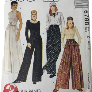 Vintage 6788 Pattern Misses 4-22 Wide Leg Pants Elastic Sash Uncut by McCall's Cheap Sale Footlocker Finishline