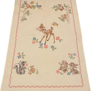 Vintage 70s Bambi Cross Stitched Quilt Vintage Disney Cheap Pick A Best