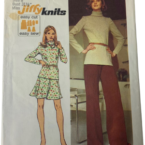 Vintage 70s 5841 Pattern Misses 8-18 Jiffy Knit Top Skirt Pants Uncut by Simplicity Wide Range Of Cheap Pice