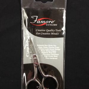 Famore Cutlery 4" Large Ring Fine Point Scissors Cheap Comfortable
