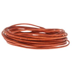 Leather Cord, Round 1.5mm Natural Orange, by Leather Cord USA (1 yard) Countdown Package