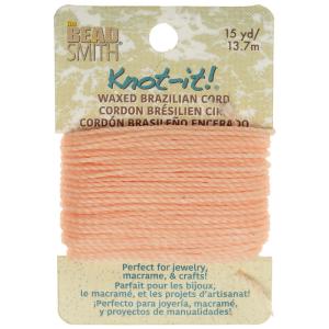 Knot-It Waxed Brazilian Cord, 2-Ply Polyester 0.7mm Thick, Light Pink (15 Yards) Latest Cheap Online