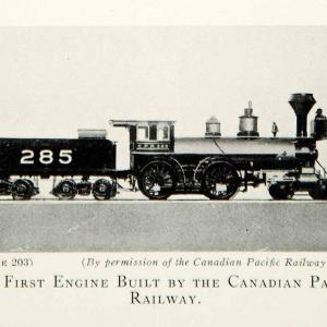 1933 Print Steam Locomotive Train Canadian Pacific Railway Transportation CRD1 Cheap Pice For Sale