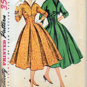 50s Original Vintage Fit And Flare Dress Pattern B38 By Simplicity Websites Cheap Pice
