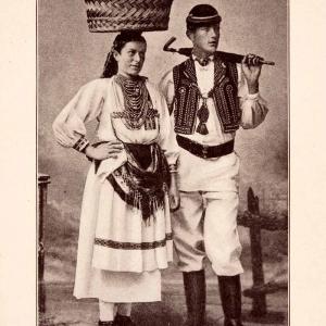 Halftone Print Croatia Holiday Costume Austria Hungary Basket Umbrella XGHA7 Cheap Newest