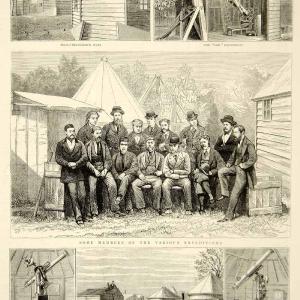 1874 Wood Engraving Art Transit Venus Astronomer Royal Expedition Science YTG8 Discount Best