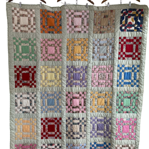 10s Handmade Antique Quilt Nine Patch And Rail Ebay Online