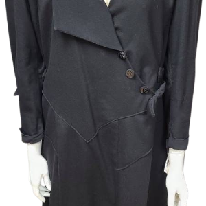 10s 20s Black Coat Style Dress Diagonal Buttons Bows Black Glass Buttons Buckle Cheap Pice Low Shipping Fee
