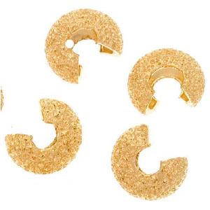 Crimp Bead Covers, Stardust Sparkle 4mm, Gold Plated (144 Pieces) Real Online