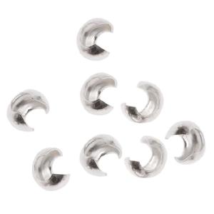 Crimp Bead Covers, 3mm, Sterling Silver (12 Pieces) Outlet Find Great