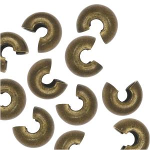 Crimp Bead Covers, 4mm, Antiqued Brass (50 Pieces) Amazon Cheap Online