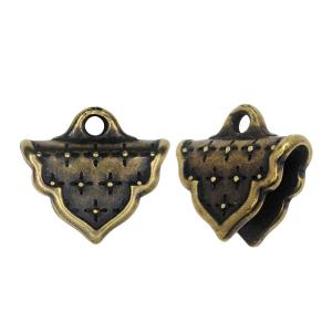 Crimp Cord End, Marrakesh Triangle 17mm, Brass Oxide Finish By TierraCast (2 Pieces) For Sale Online