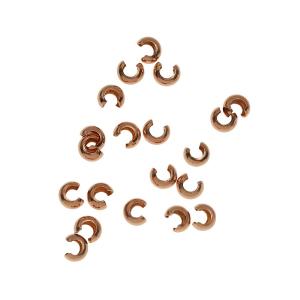 Crimp Bead Covers, 3mm 14K Rose Gold FIlled (20 Pieces) 2025 Unisex Cheap Pice