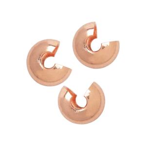 Crimp Beads Covers, 5mm, Copper Plated (10 Pieces) Discount Pices