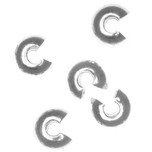 Crimp Bead Covers, 5mm, Silver Tone (144 Pieces) Cheap Usa Stockist