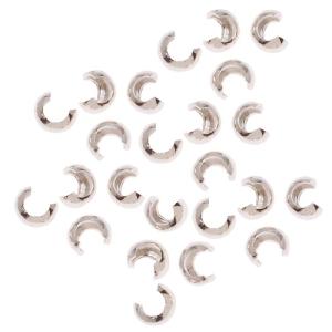 Crimp Bead Covers, 2.4mm, Sterling Silver (20 Pieces) Cheap Sale Collections