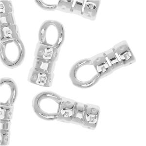 Cord Ends, Fancy Crimp Style with Loop, Fits 2mm Cord, Silver Plated (20 Pieces) Buy Cheap Find Great