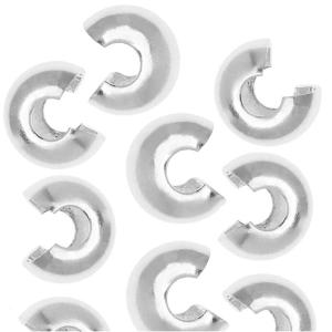 Crimp Bead Covers, 5mm, Silver Plated (50 Pieces) Cheap Pice Original