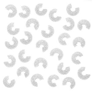Crimp Bead Covers, Stardust Sparkle 4mm, Silver Plated (144 Pieces) Cheap Sale Online