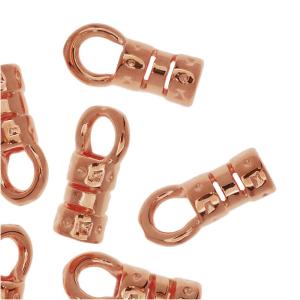 Cord Ends, Fancy Crimp Style with Loop, Fits 2mm Cord, Copper Plated (20 Pieces) Latest