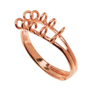 Copper Plated Ten-Loop Beading Rings Adjustable (4 pcs) Shipping Discount Authentic