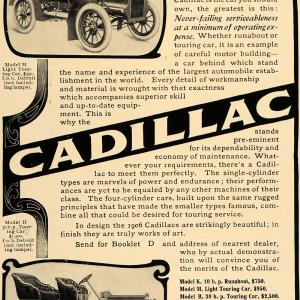 1906 Ad Model M & H Touring Car Cadillac Automobile - ORIGINAL ADVERTISING CL8 Free Shipping The Cheapest