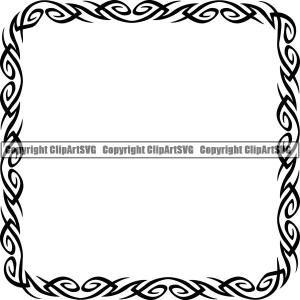 Viking Celtic Tribal Frame Border Design Element Square ClipArt SVG Cheap Sale Many Kinds Of
