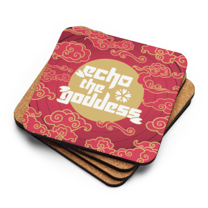 Echo The Goddess Cork-back coaster With Credit Card