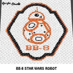 BB-8 Star Wars Astromech Droid Character crochet graphgan blanket pattern; c2c, cross stitch graph; pdf download; instant download Buy Cheap Affordable