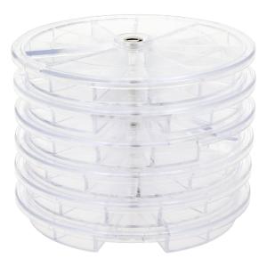 Keeper Spinner Stackable Storage Container with 12 Compartments, 3.8" Round Diameter, 6 Storage Containers Sale Cheapest Pice