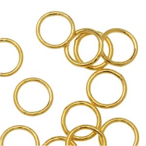 Jump Rings, Closed 8mm Diameter 18 Gauge, Gold Plated (20 Pieces) Buy Cheap With Credit Card
