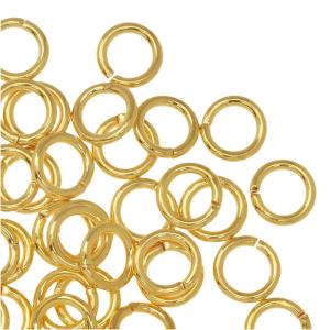 Jump Rings, Open 6mm Diameter 18 Gauge, Gold Plated (50 Pieces) Buy Cheap Discounts