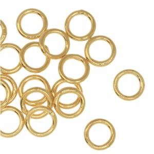 Jump Rings, Closed 6mm Diameter 18 Gauge, Gold Plated (20 Pieces) Outlet Low Pice