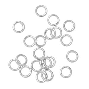 Jump Rings, Closed 4mm Diameter 21 Gauge, Silver Plated (20 Pieces) Buy Online Cheap