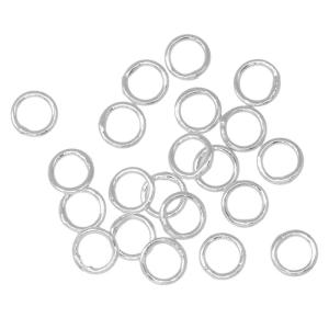Jump Rings, Closed 4mm Diameter 22 Gauge, Silver Plated (20 Pieces) Outlet Good Selling