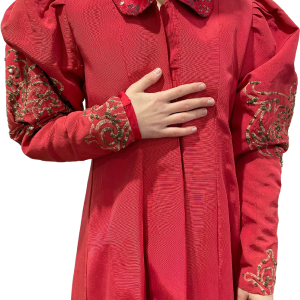 Red Decorative Coat 30s 40s Embellishments On The Back Cheap Sale Visit New