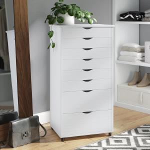 Castaneda 8 Drawer Rolling Storage Chest, White (#K4510) Sale Pick A Best