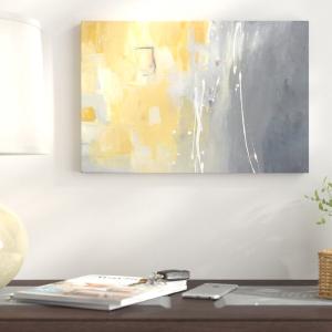 50 Shades Of Gray And Yellow by Julie Ahmad - Gallery-Wrapped Canvas Gicle on Canvas LC823 Sale Supply